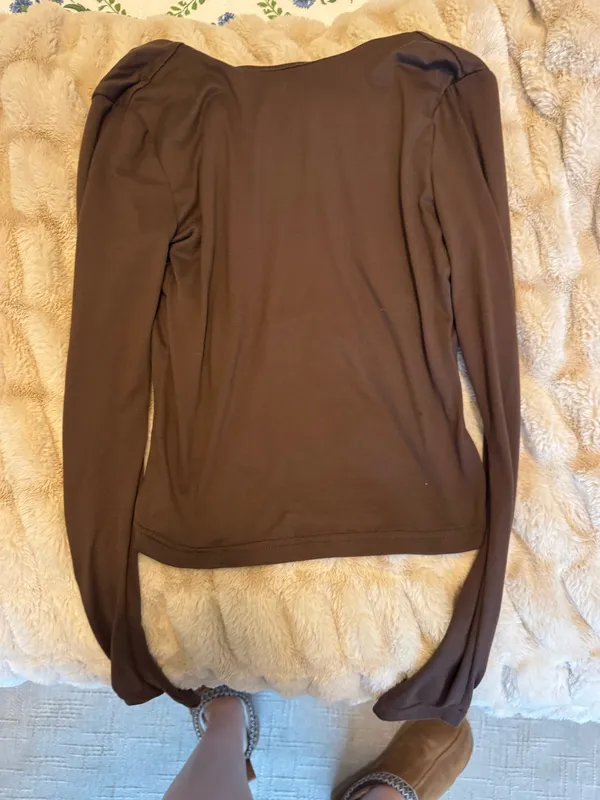 Brown backless top - Image 2