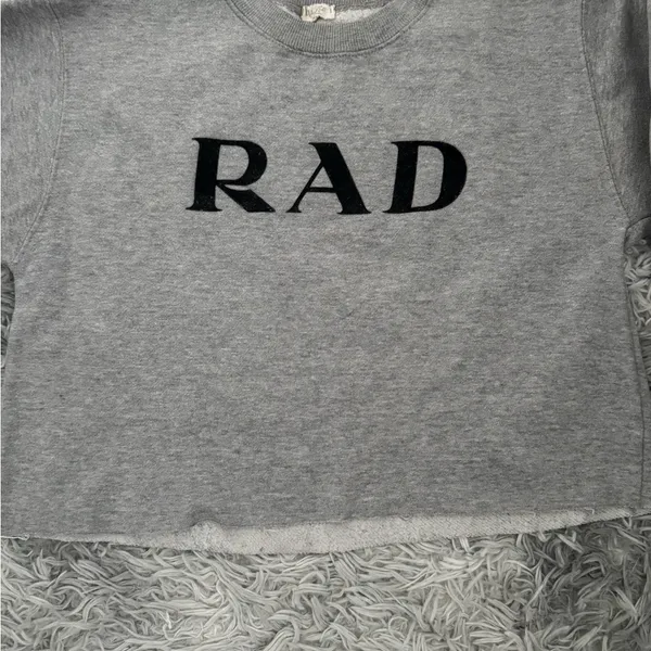 Gray RAD Cropped Sweatshirt (S) - Image 2