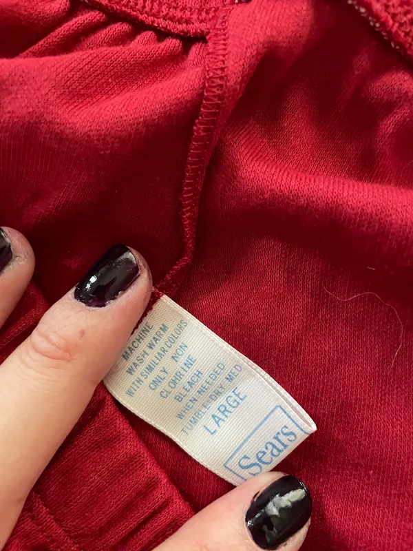 Vintage Sears Crop Two Piece Set Red Size L - Image 4