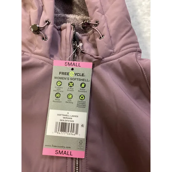 Free Country Women Softshell Jacket Vervain Purple Butterpile Fleece 583LOF5152S - Image 2