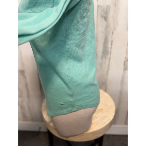 PINK Victoria’s Secret Teal Long Sleeve V-Neck Sleep Top Women’s Size L - Image 3
