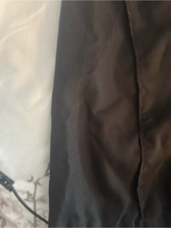 Source Unknown Black Wide Leg Seam-Detail Pants - Image 2
