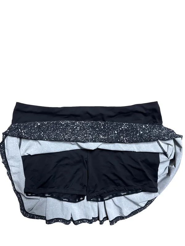 Lululemon Circuit Breaker Skort Black White Speckled Pleated Athletic Size 12 - Image 4