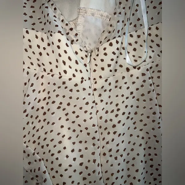 Princess Polly The Keilan Wrap Romper in Beige Size 4 - Image 12