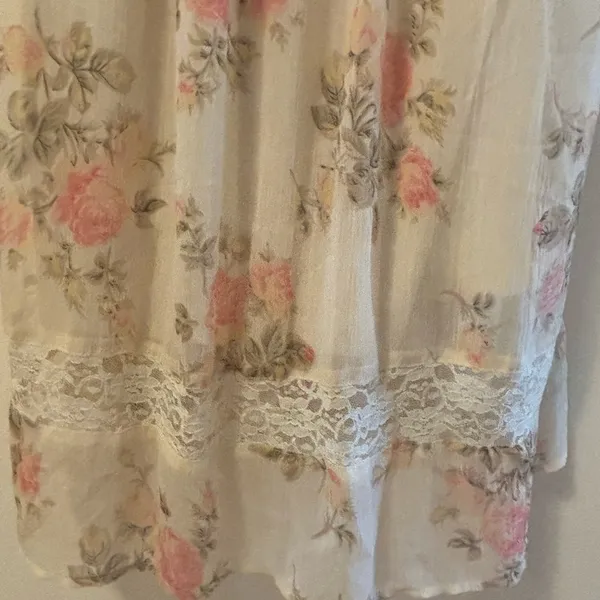 Band of Gypsies Cream Sundress with Spaghetti Straps Size L - Image 7