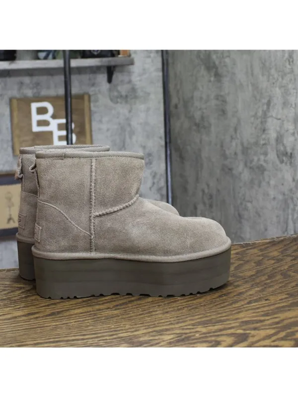 NWT UGG Classic Mini Platform Boot Ankle Bootie 1134991 Smoke Plume Gray 5M - Image 12