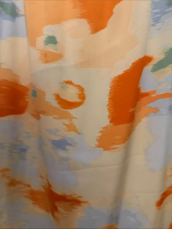 Abercrombie & Fitch Cream Maxi Slip Dress with Orange Floral Print - Image 3