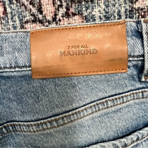 7 For All Mankind Logan Frost Stovepipe Jean with Fold Up Hem Size 26 - Image 12