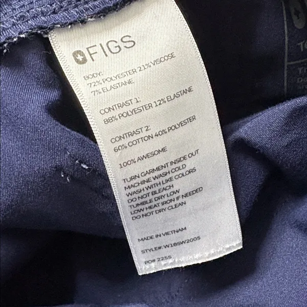 Figs Navy scrub pants jogger small - Image 8