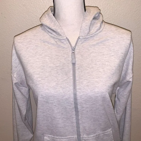 DSG light grey full zip up hooded sweatshirt - Image 2