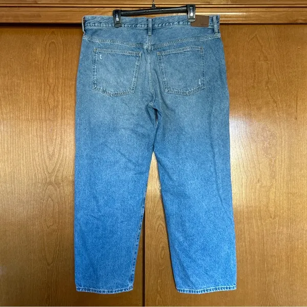 Madewell Low Slung Straight Leg High Rise Jeans Plus Size 33 - Image 4