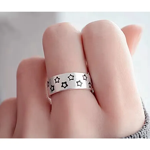 NEW Unisex 925 Sterling Star Adjustable Band Ring, Toe Ring, Pinky Ring‎ - Image 3