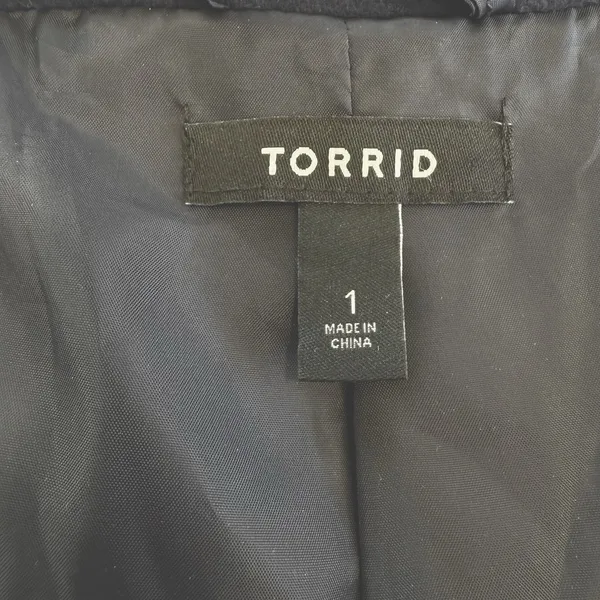 Torrid Navy Blue‎ Double Breasted Pea Coat Pockets Size 1X - Image 13