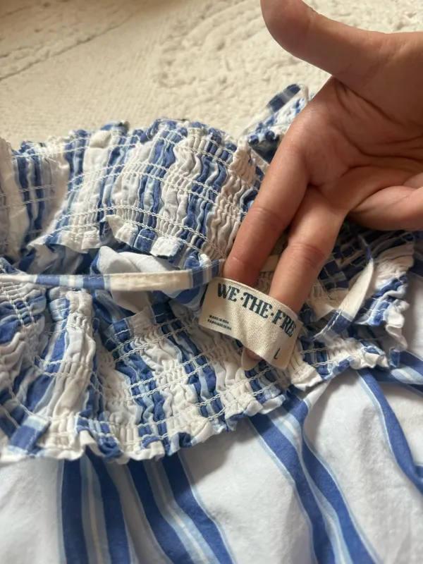 We The Free Blue and White Striped Dress - Image 3
