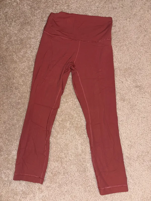 Lululemon Align Crop Leggings 4 21" Coral/Pink - Image 2