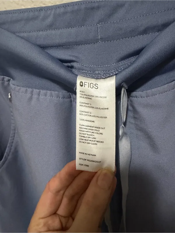 FIGS Zamora High Waisted Jogger Scrub Pants Electric Orchid XS Tall Medical - Image 4