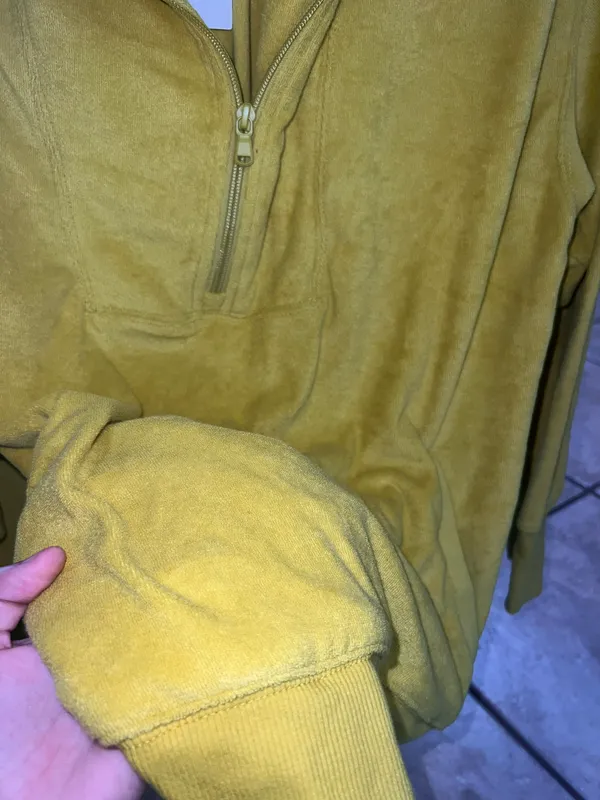 American Eagle Offline Yellow Half Zip Hoodie - Image 4