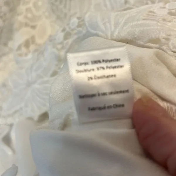 ASTR the Label Size L Daniela White Floral Lace Off Shoulder Mini Dress‎ Womens - Image 5