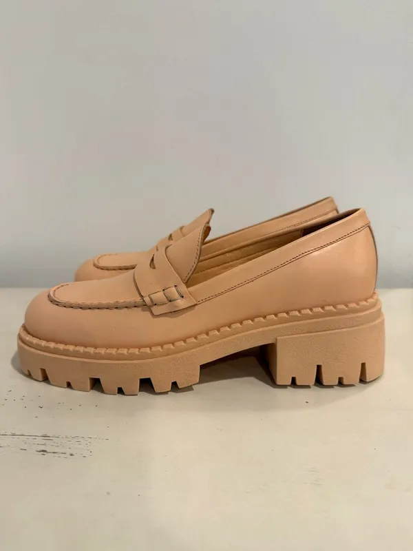 Free People Lyra Lug Sole Penny Loafer Cantaloupe Size 39.5 (US 8.5-9 - Image 3