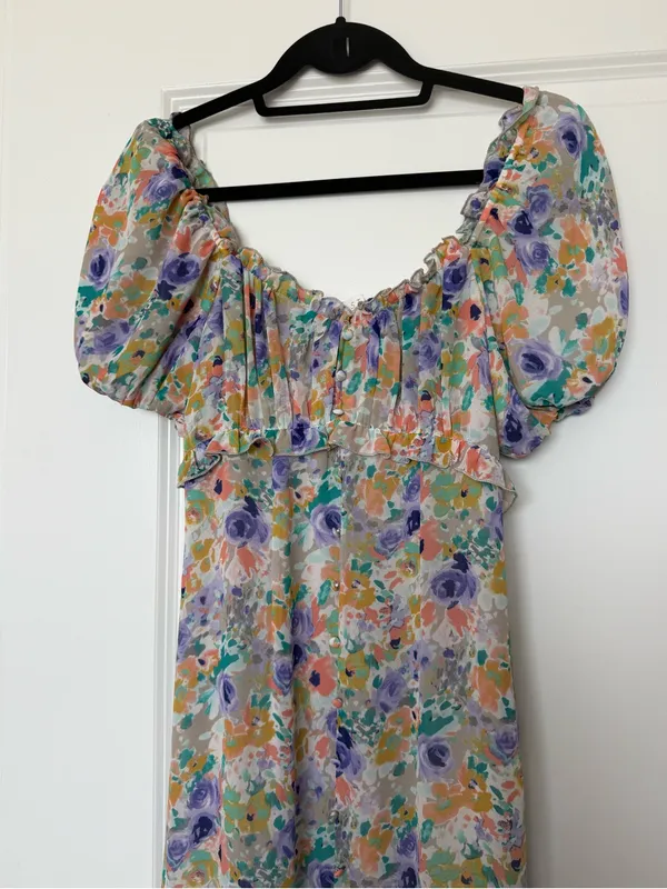 ASTR The Label floral cottagecore maxi dress | Button detailing XS - Image 3