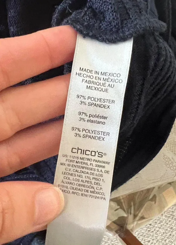 Ribbed Blue Sweater Size 3 Chicos - Image 6