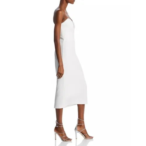AQUA Rhinestone Embellished Strapless Crepe Midi Dress‎ Size 8 - Image 4