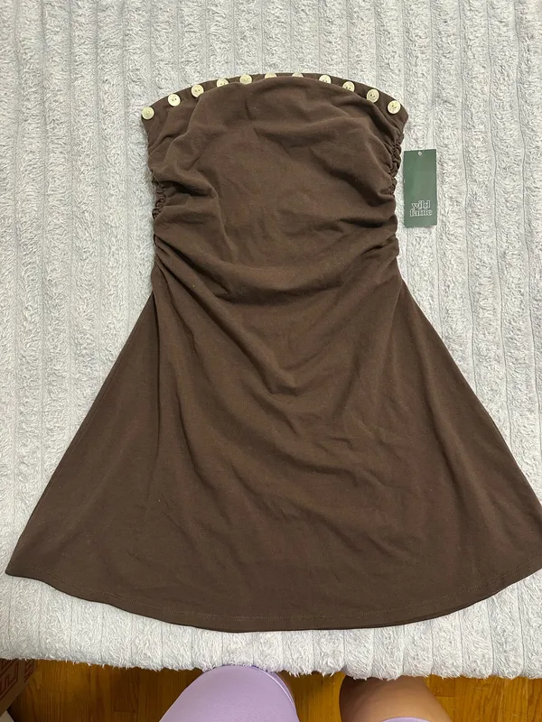 Wild Fable Brown Strapless Mini Dress — Women’s Size S — New with Tags - Image 2