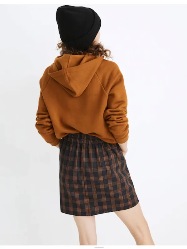 Madewell Plaid Double Breasted Mini Skirt Womens Medium MA984 - Image 8