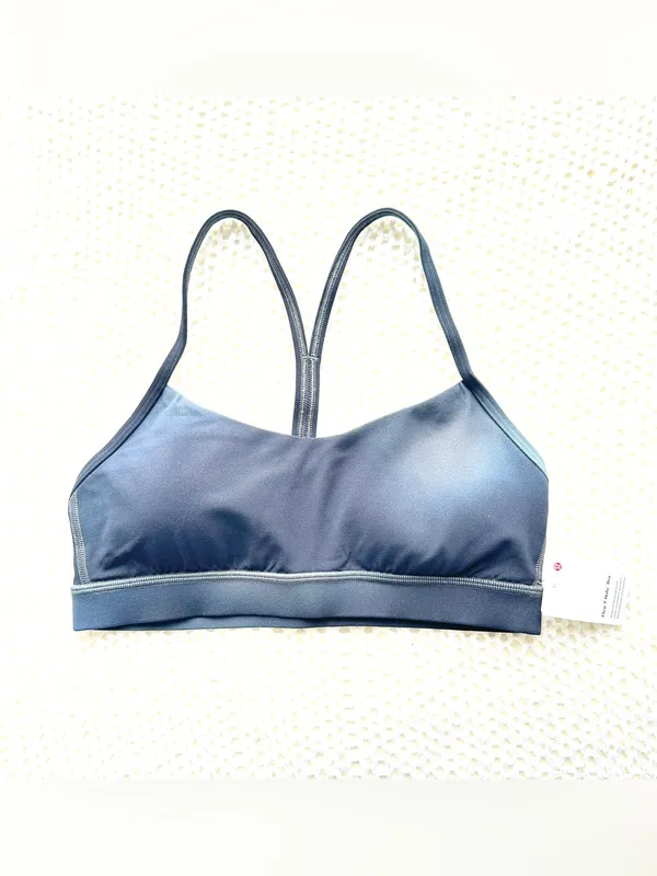 NWT Lululemon Flow Y Bra Nulu - Midnight Haze Mini Black Multi - 8 - Image 6