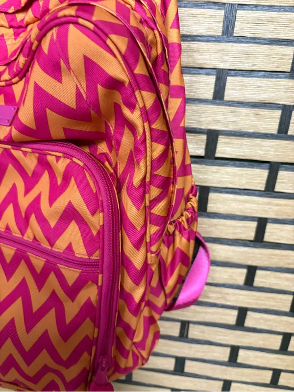Vera Bradley Orange And Pink Chevron Backpack - Image 5