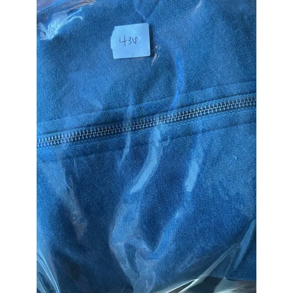 Abercrombie & Fitch Women Small Blue Full Zip Y2K Jacket Hooded Logo Sleeve 90's - Image 9