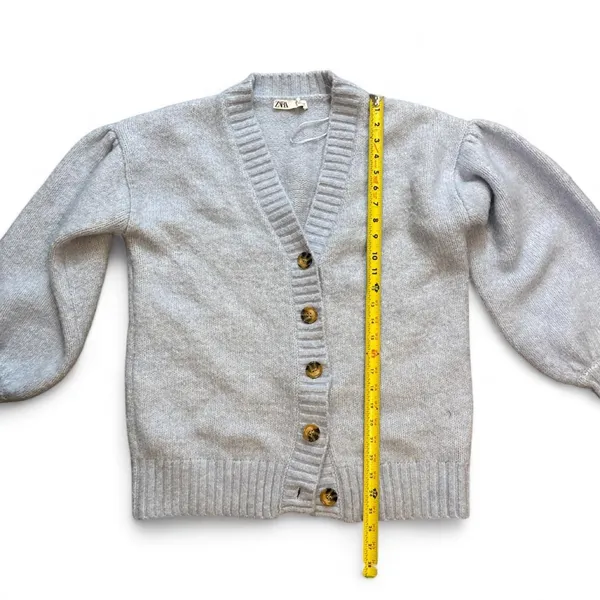 Zara Light Blue Button Cardigan - Image 3