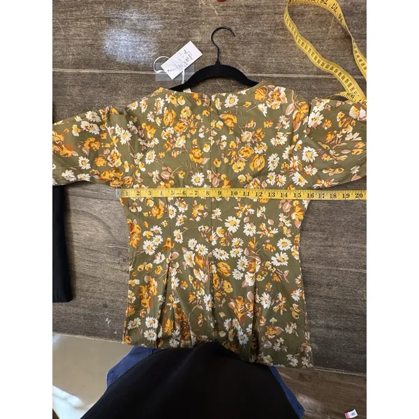 Flora‎ Bea Size Small Multi-Color Danniella Dress in Whiskey Floral 3/4 Sleeves - Image 10