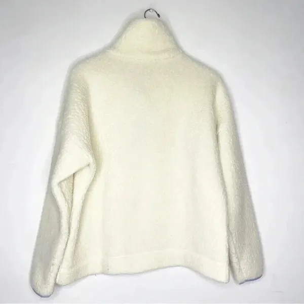 J. Crew Fleece Sherpa Quarter Zip Pullover Size Large - Image 5