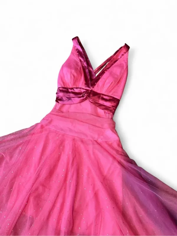 Hot Pink Tulle Coquette Dress | Fairycore Princess Prom Dress XS/S Petite - Image 7