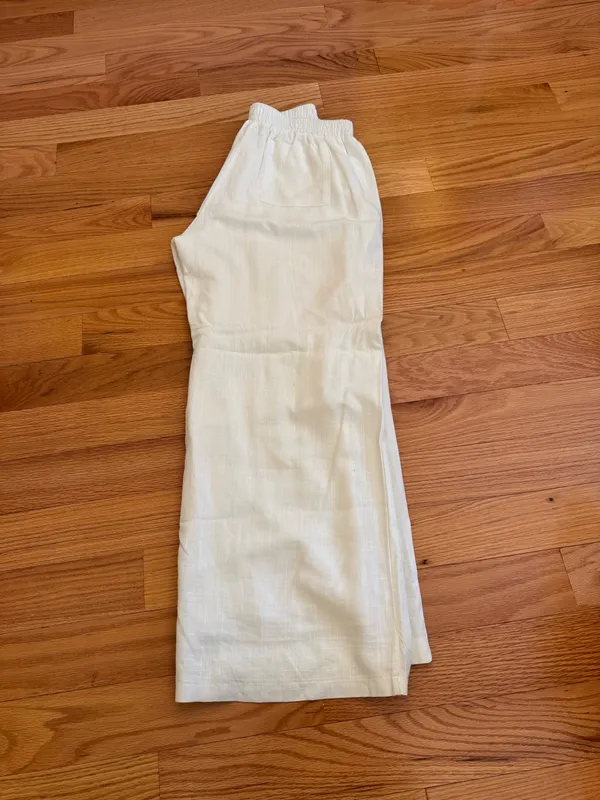 Princess Polly White Linen Pants - Image 3