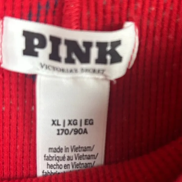 PINK Victoria’s Secret Red Snowflake Pajama Pants size XL - Image 4