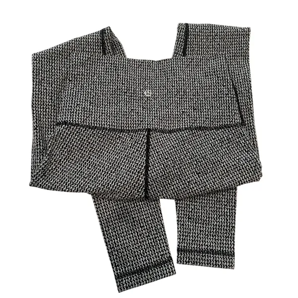 Lululemon High Times‎ Leggings Teeny Tooth Women's 4 White Black Houndstooth - Image 11