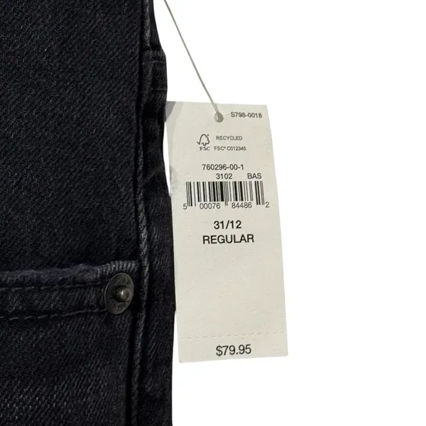 Gap Women's Jeans Cheeky‎ Straight Sky High Low Stretch Denim Black Size 31 NWT - Image 5