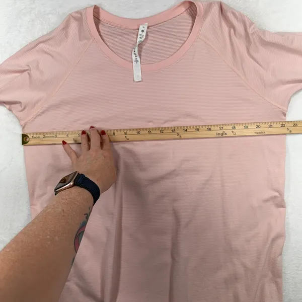 Lululemon Size 18 Swiftly Tech Long Sleeve 2.0 Pink Mist Activewear Top W3DFKS - Image 6