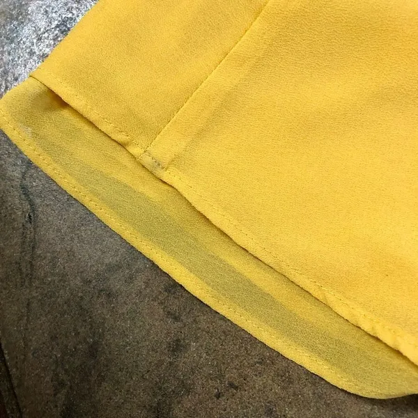 Lovers + Friends Women’s Yellow Strapless Ruffle High Slit in Front Jeadora Gown - Image 15