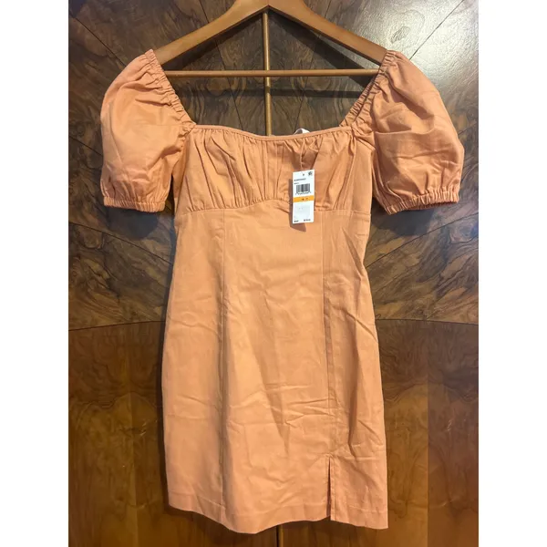ASTR The Label Wendy Dress MILKMAID FEMININE Papaya Puff Sleeve Mini Size XS NWT - Image 3