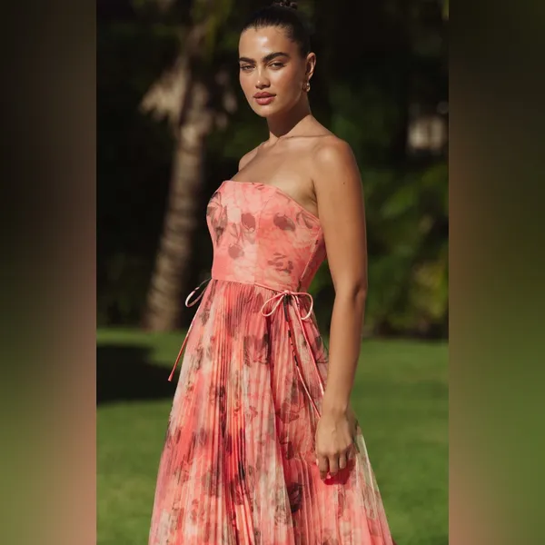 Hutch Costella Pink Blush Floral Tulle Gown Dress size 14‎ NWT - Image 5