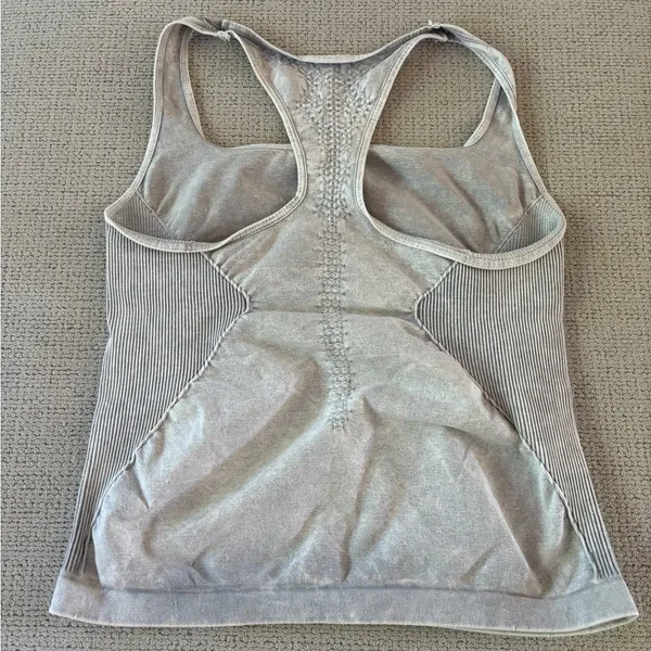 Free People Good Karma Long Tank in Ice Grey XL - Image 7
