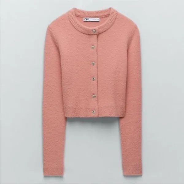 ZARA *NWT* soft Pink Button-Up cardigan - Image 5