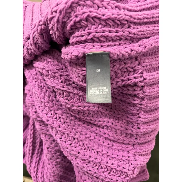 Aerie Chunky Turtleneck Sweater Purple Long Sleeve Knit Women's Small - Image 6