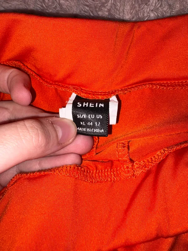 Bright Orange Active Biker Shorts Size XL - Image 2
