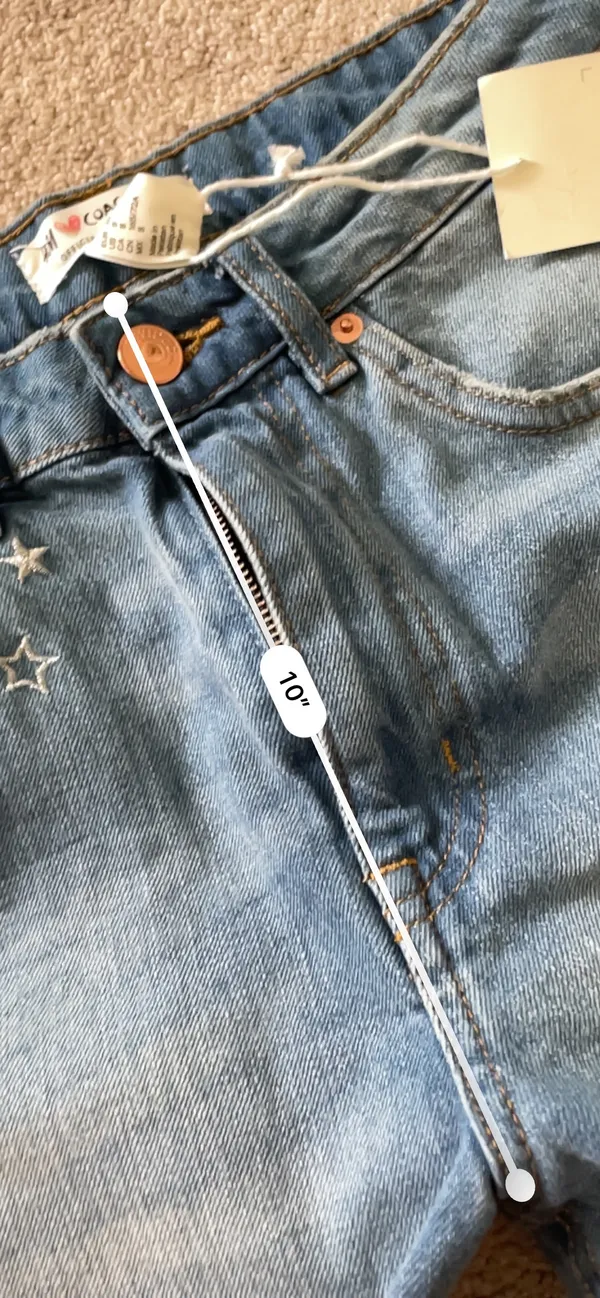 H&M X Coachella Star Print Jean Shorts - Image 7