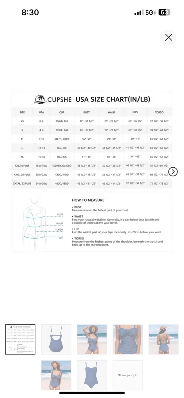 CUPSHE Teal One Piece Swim Suit Size Medium  - Image 9
