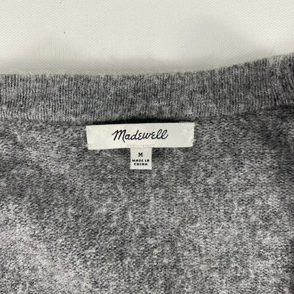Madewell Sweater Womens Medium Alpaca Merino‎ Wool Blend Cardigan Button Pockets - Image 5